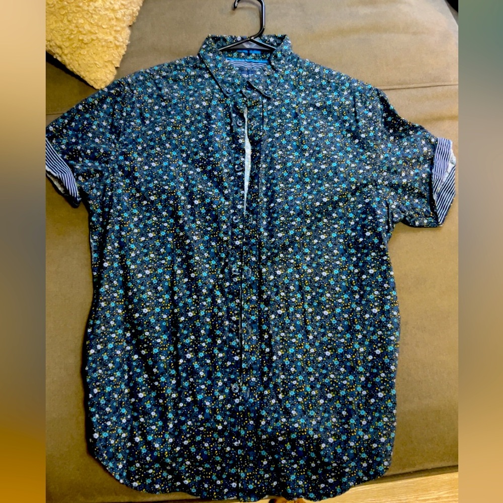 Denim and flower t shirt